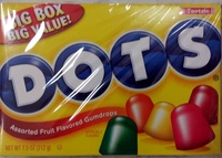 Tootsie, dots, gumdrops, assorted fruit