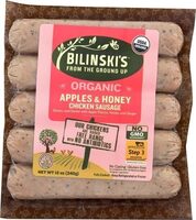 Organic Chicken Sausage, Sweet Apple