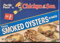 Smoked oysters in water
