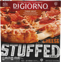 Three Meat Cheese Stuffed Crust Pizza