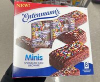 Mini sprinkled iced brownies