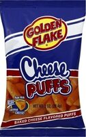 Flake baked cheese flavored puffs