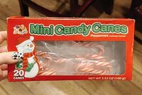 Peppermint Flavored Mini Candy Canes, Peppermint