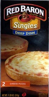 Red baron, singles deep dish pizzas, cheese