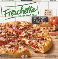 Naturally rising crust meat pizza