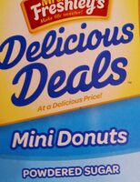 Mrs. freshley's, delicious deals powdered sugar mini donuts