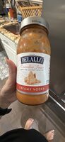 Delallo, handcrafted italian plum tomato sauce, creamy vodka