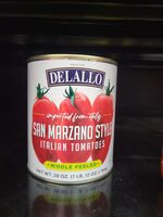 Delallo whole peeled San Marzano style tomatoes