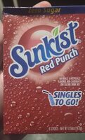 Red punch singles to go! non carbonated low calorie drink mix