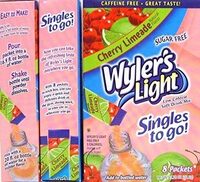 Wylers light cherry limeade singles to go sugar