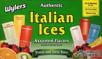 Of wylers authentic italian ice assorted flavors