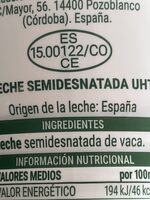 Leche semidesnatada