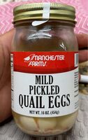 Mild pickled quail eggs