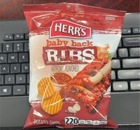 Baby back ribs flavored potato chips