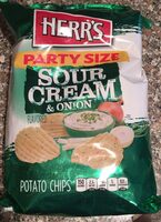Party size sour cream and onion chips