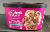 Alden's organic vanilla & chocolate swirl ice cream