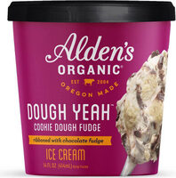 Alden's organic dough yeah cookie fudge ice cream