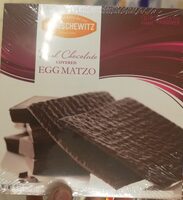 Dark chocolate covered egg matzo