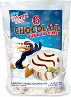 Chocolate sundae ice cream cups