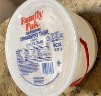 Olde fashioned strawberry twirl flavored light ice cream
