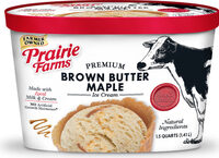 Premium brown butter ice cream swirled with a