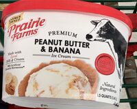 Premium peanut butter and banana ice cream