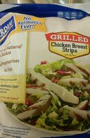 Grilled chicken breast strips with rib meat