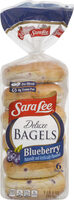 Blueberry flavored deluxe bagels, blueberry