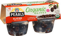 Sliced organic ripe olives to go
