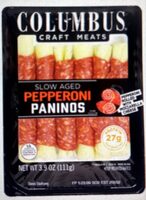 Slow aged Rolled pepperoni paninos