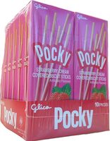 Strawberry Cream Covered Biscuit Sticks