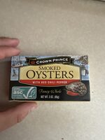 Smoked oysters with red chili pepper
