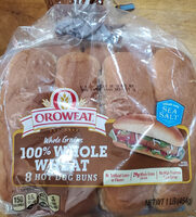 100% whole wheat hot dog buns, whole wheat