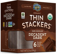 Thin Stackers Dark Chocolate, Decadent Dark
