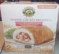 Breaded stuffed chicken breasts with rib meat