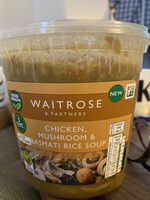 Chicken, mushroom & basmati rice soup