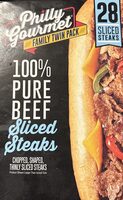 100% Pure Beef Sliced Steaks