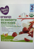 Organic Strawberry Rice Rusks