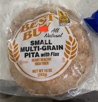 Small multi-grain pita with flax