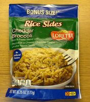 Cheddar broccoli flavored gourmet side rice