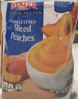 Freshly frozen unsweetened sliced peaches