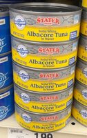Solid white albacore tuna in water