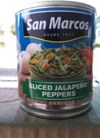 Sliced jalapeno peppers