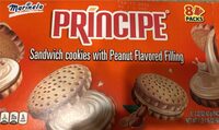 Sandwhich cookies with peanut falored filling