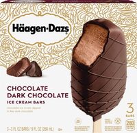 Chocolate dark chocolate ice cream bars