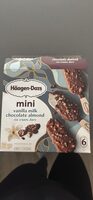 Mini vanilla milk chocolate almond ice cream bars