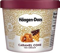 Caramel cone ice cream