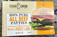 100% Pure All Beef Patties