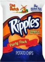 Ripples cheddar & sour cream flavored potato chips