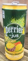 Perrier et jus ananas et mangue